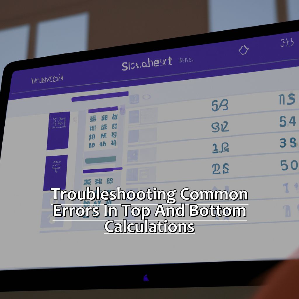 Troubleshooting Common Errors in Top and Bottom Calculations-Adding Up Tops and Bottoms in Excel, 