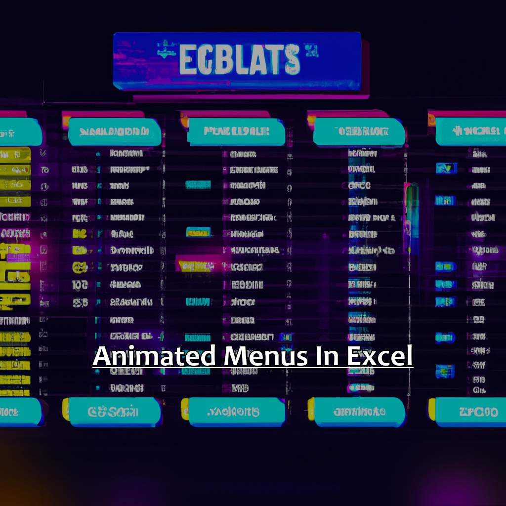 Animated Menus In Excel