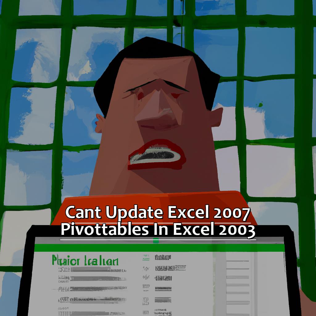 Cant Update Excel 2007 Pivottables In Excel 2003