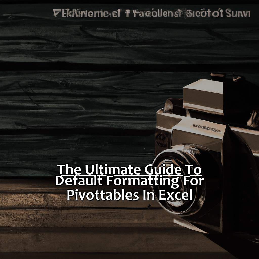 The Ultimate Guide to Default Formatting for PivotTables in Excel-Default Formatting for PivotTables in Excel, 