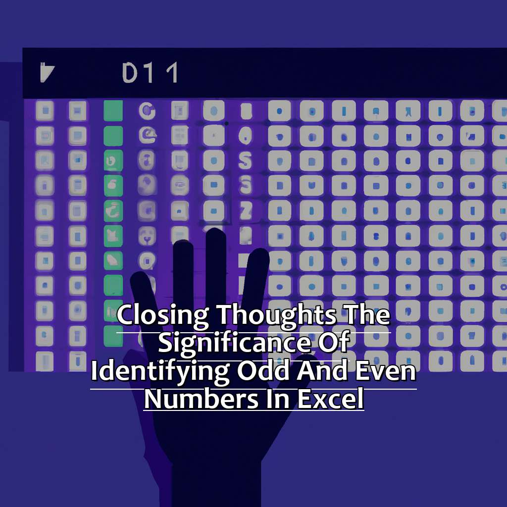 Closing Thoughts: The Significance of Identifying Odd and Even Numbers in Excel-Determining If a Number is Odd or Even in Excel, 