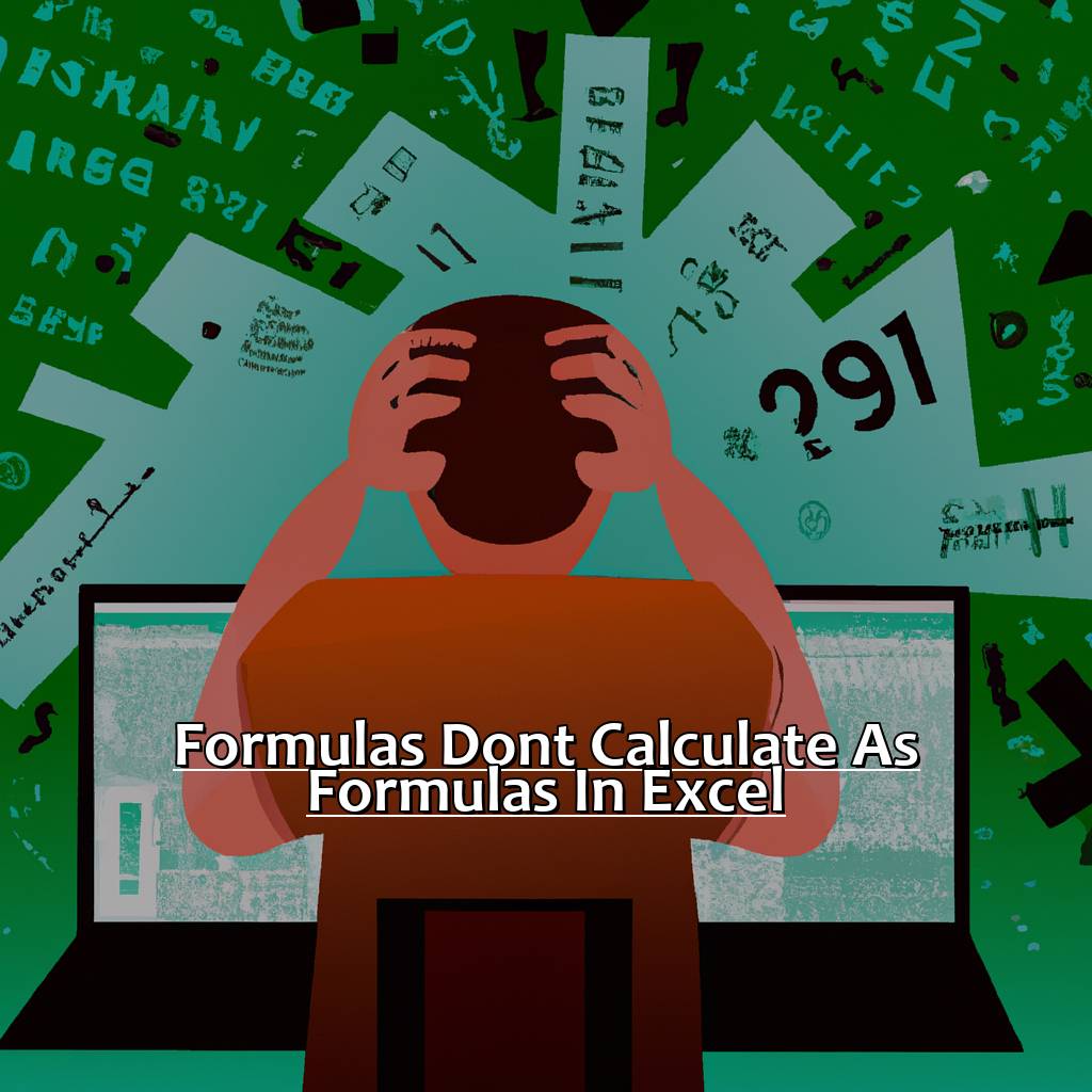 Formulas Don T Calculate As Formulas In Excel ManyCoders