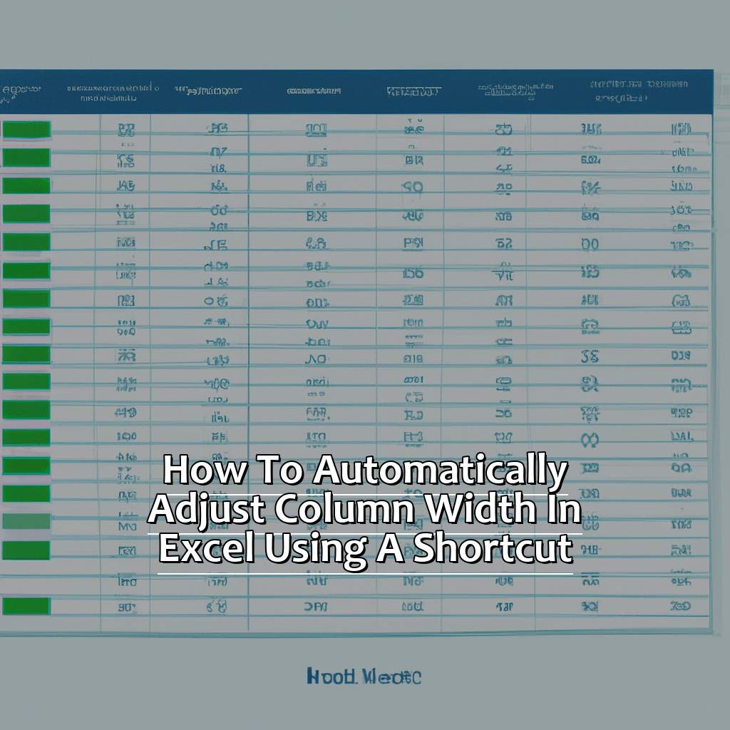 How To Automatically Adjust Column Width In Excel Using A Shortcut Manycoders 5886