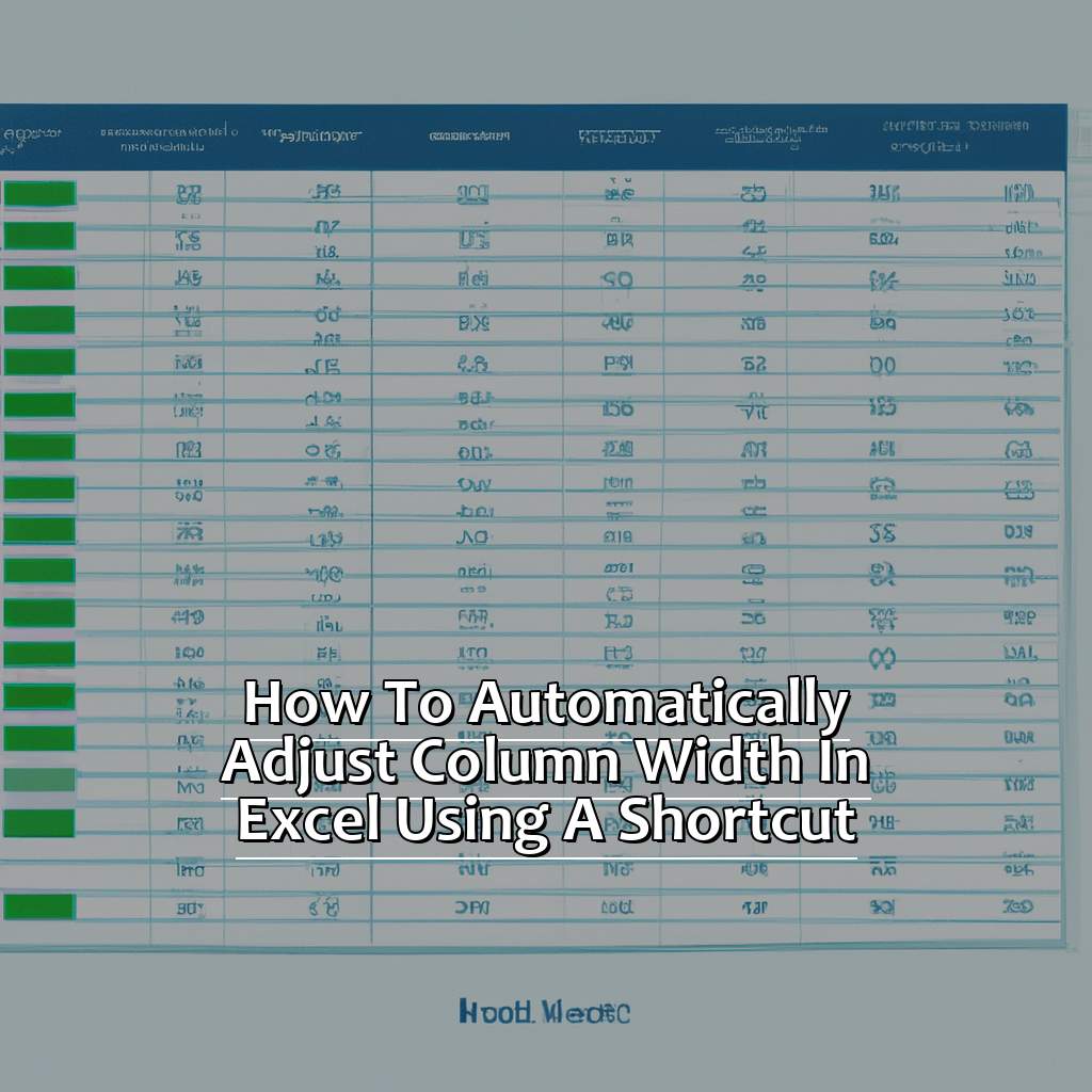 How To Automatically Adjust Column Width In Excel Using A Shortcut 