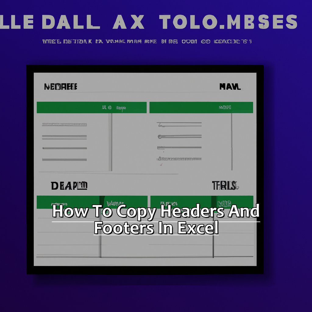 How To Copy Headers And Footers In Excel