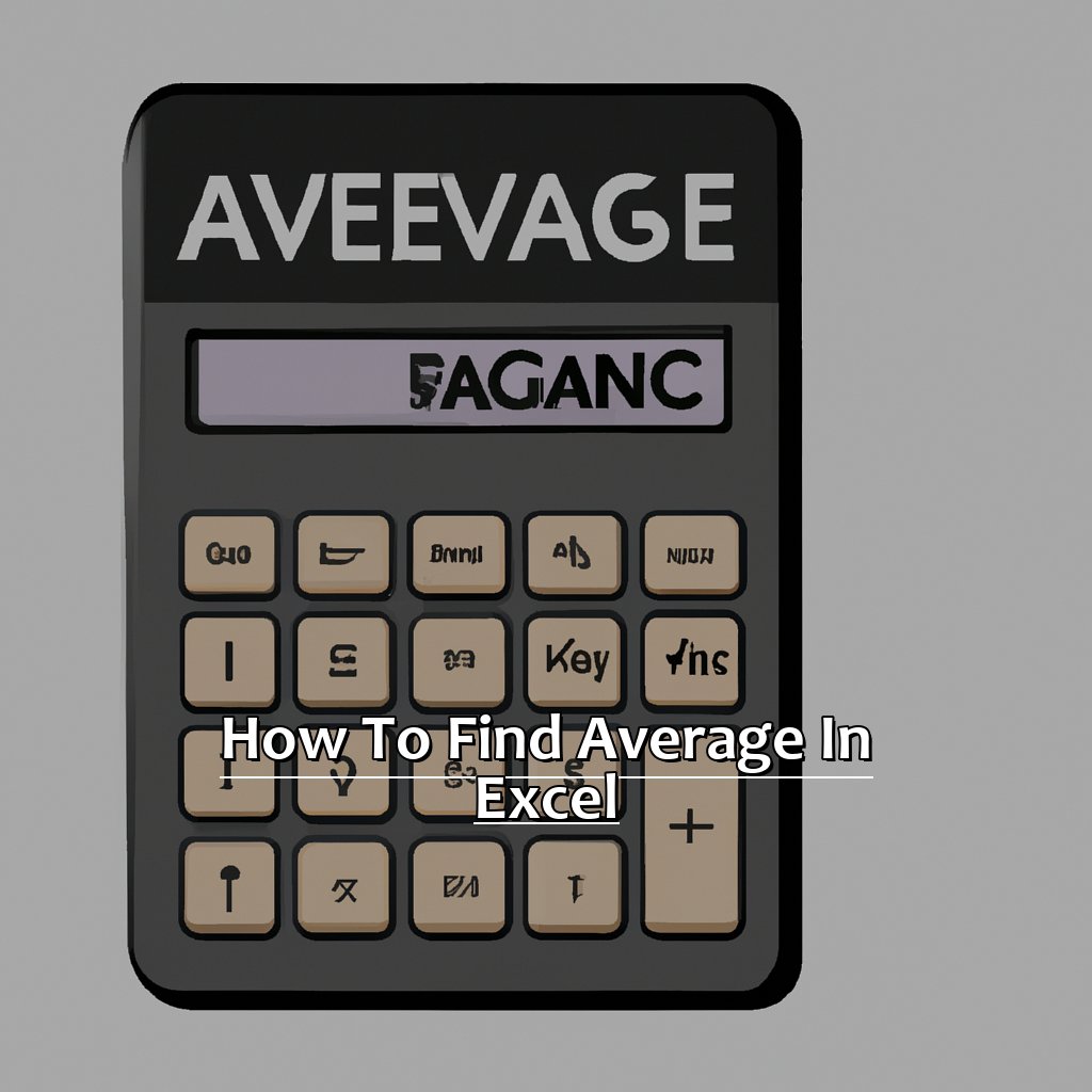 How To Find Average In Excel Column