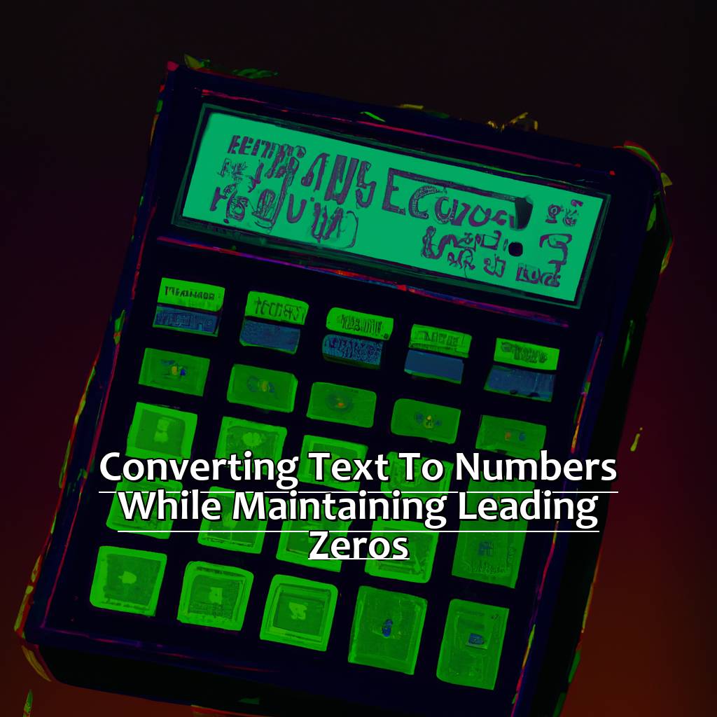 Converting Text to Numbers while Maintaining Leading Zeros-How to Keep Leading Zeros in Excel, 