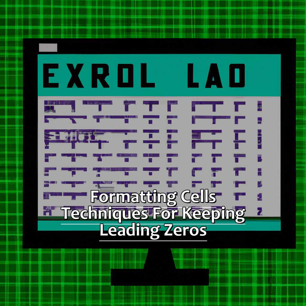 Formatting Cells: Techniques for Keeping Leading Zeros-How to Keep Leading Zeros in Excel, 