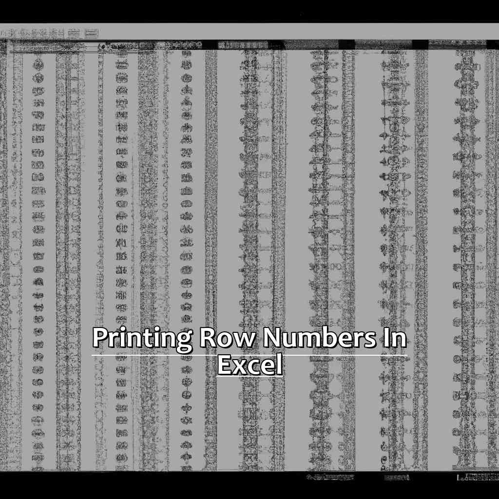 Printing Row Numbers In Excel ManyCoders