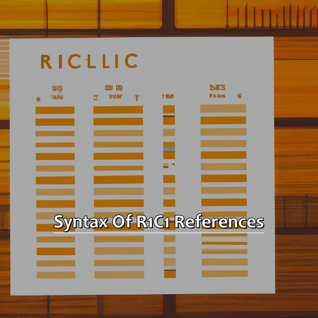 Syntax of R1C1 References-Understanding R1C1 References in Excel, 